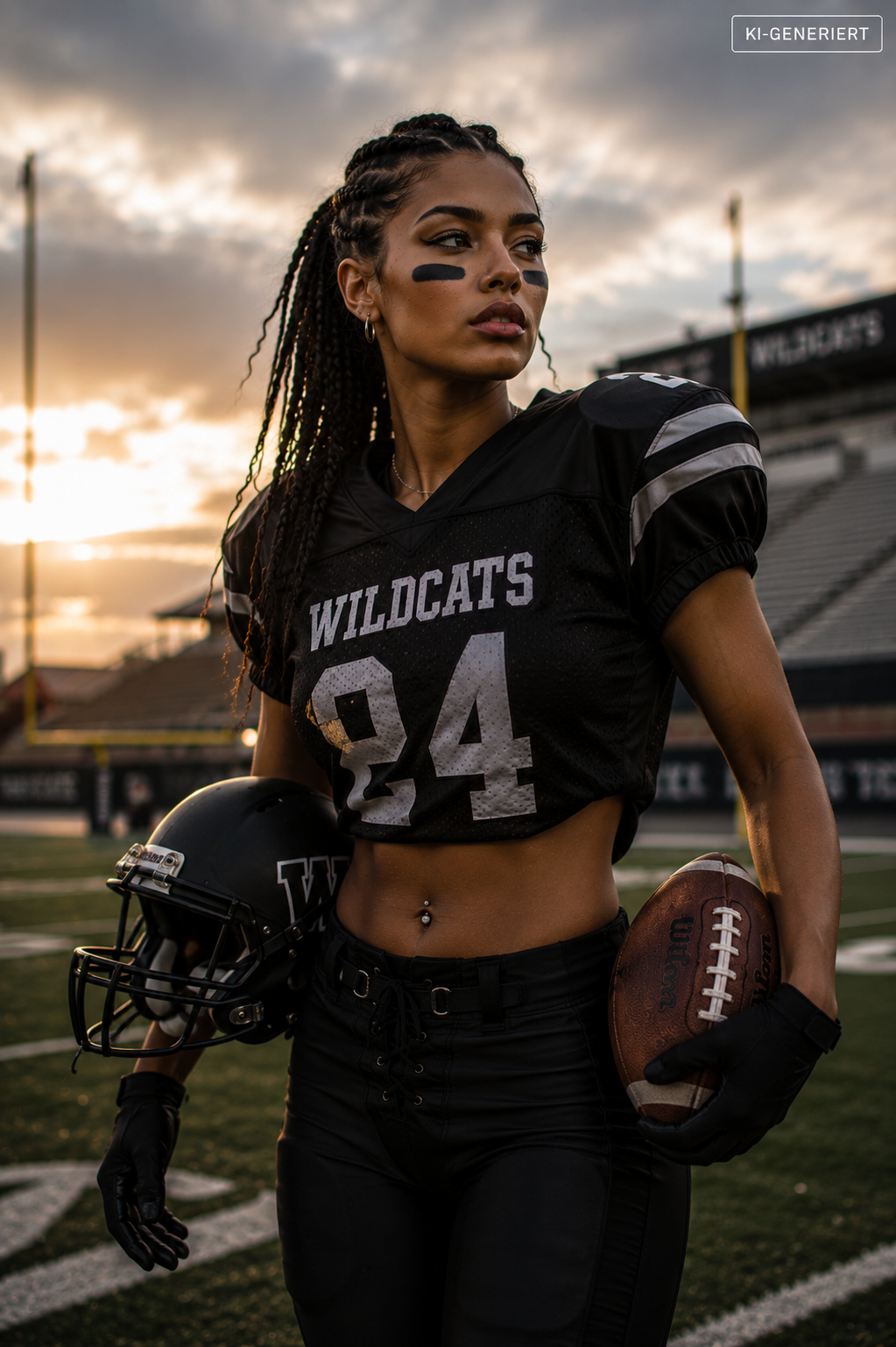KI-Konzeptbild für ein American-Football-Fotoshooting