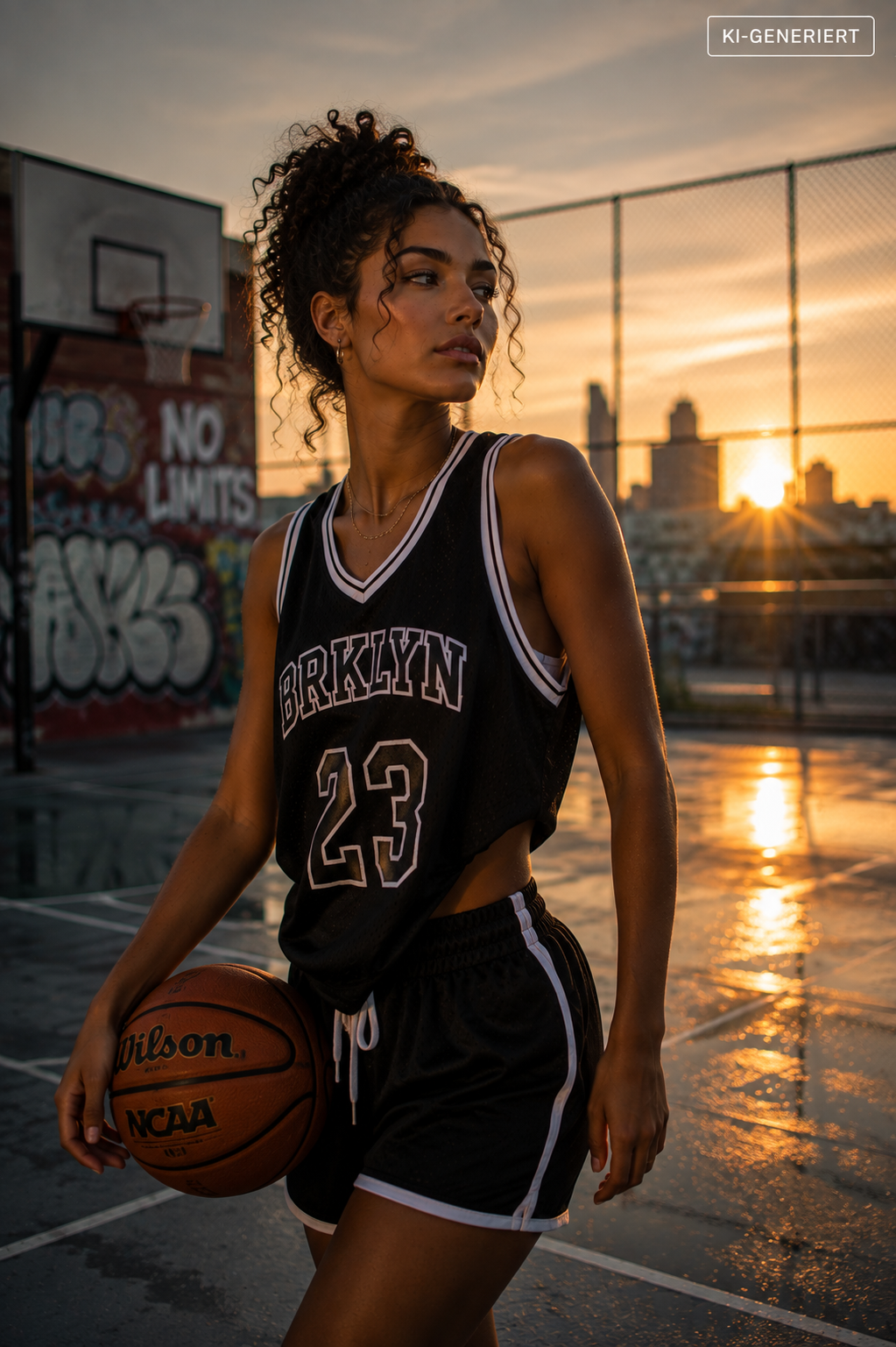 KI-Konzeptbild für ein Basketball-Fotoshooting